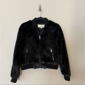 Cami NYC- Black Fey Faux Fur Bomber Jacket (Size:XS)